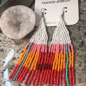 3/ $30 Multi Color Boho Bead Earrings